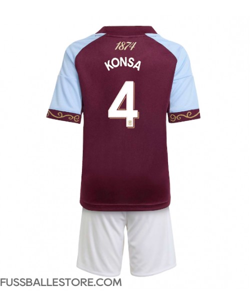 Günstige Aston Villa Ezri Konsa #4 Heimtrikotsatz Kinder 2025-26 Kurzarm (+ Kurze Hosen) Günstige Aston Villa Ezri Konsa #4 Heimtrikotsatz Kinder 2025-26 Kurzarm (+ Kurze Hosen)